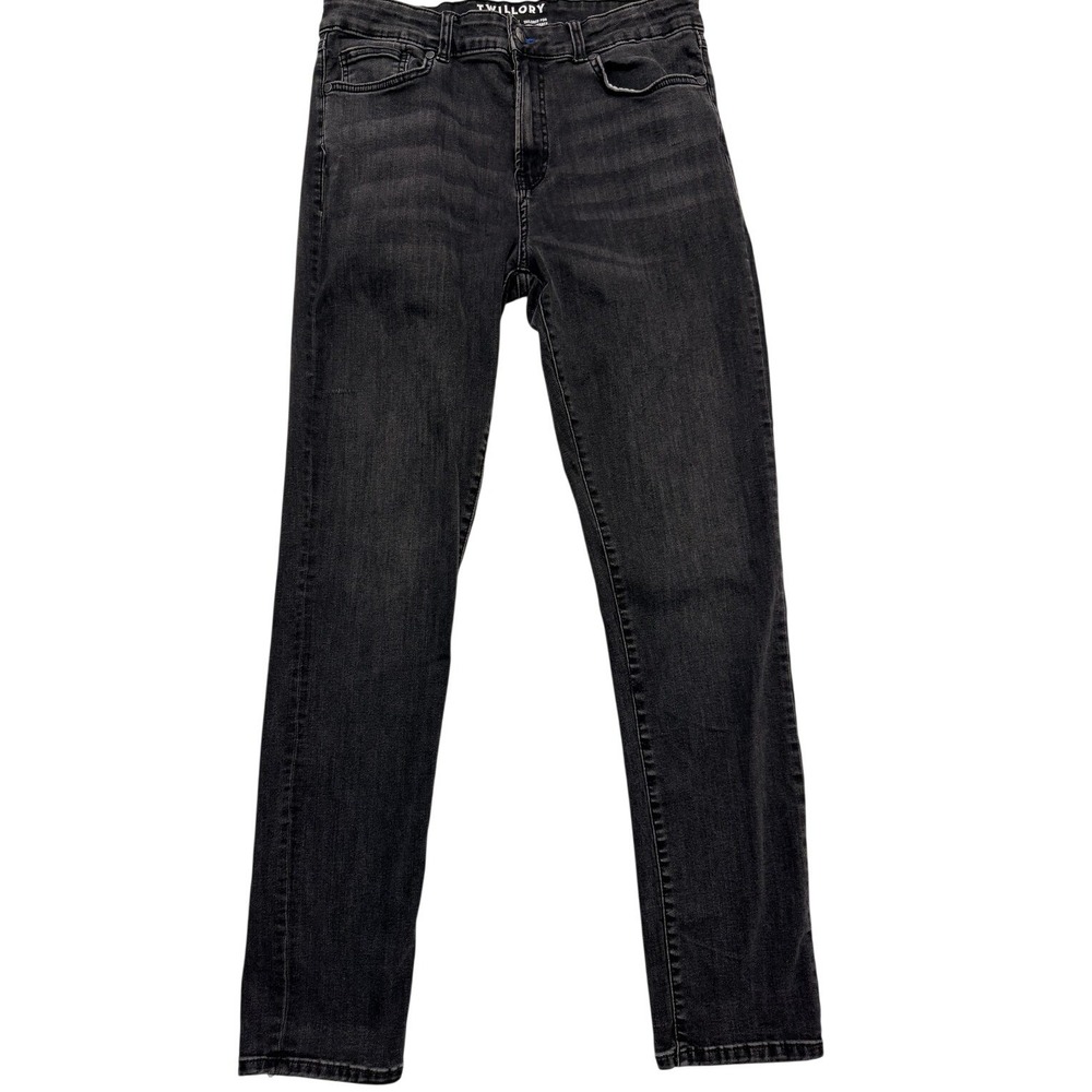 Twillory Jeans Mens 34x32 Gray Charcoal‎ Wash Slim Tapered Technical Denim